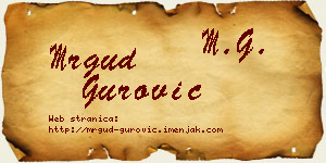 Mrgud Gurović vizit kartica